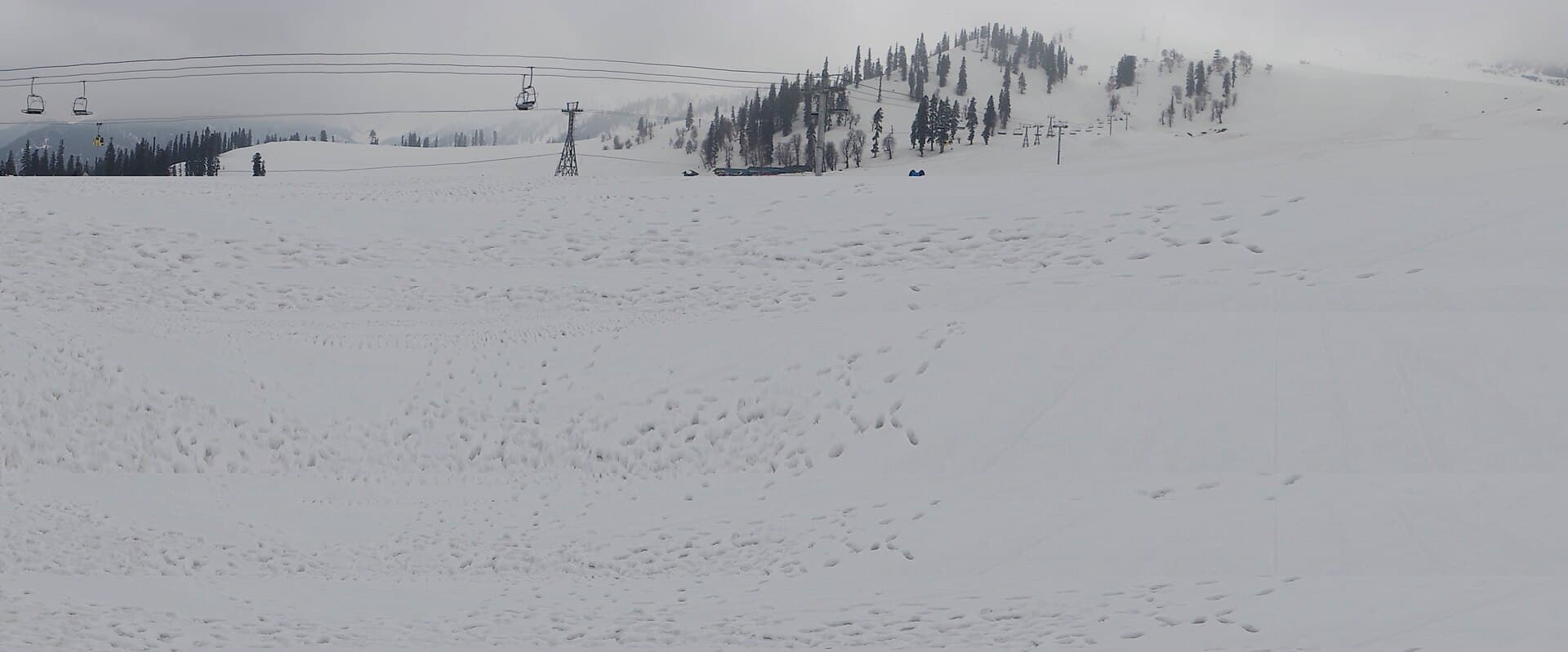 Snow-covered slopes in Gulmarg
